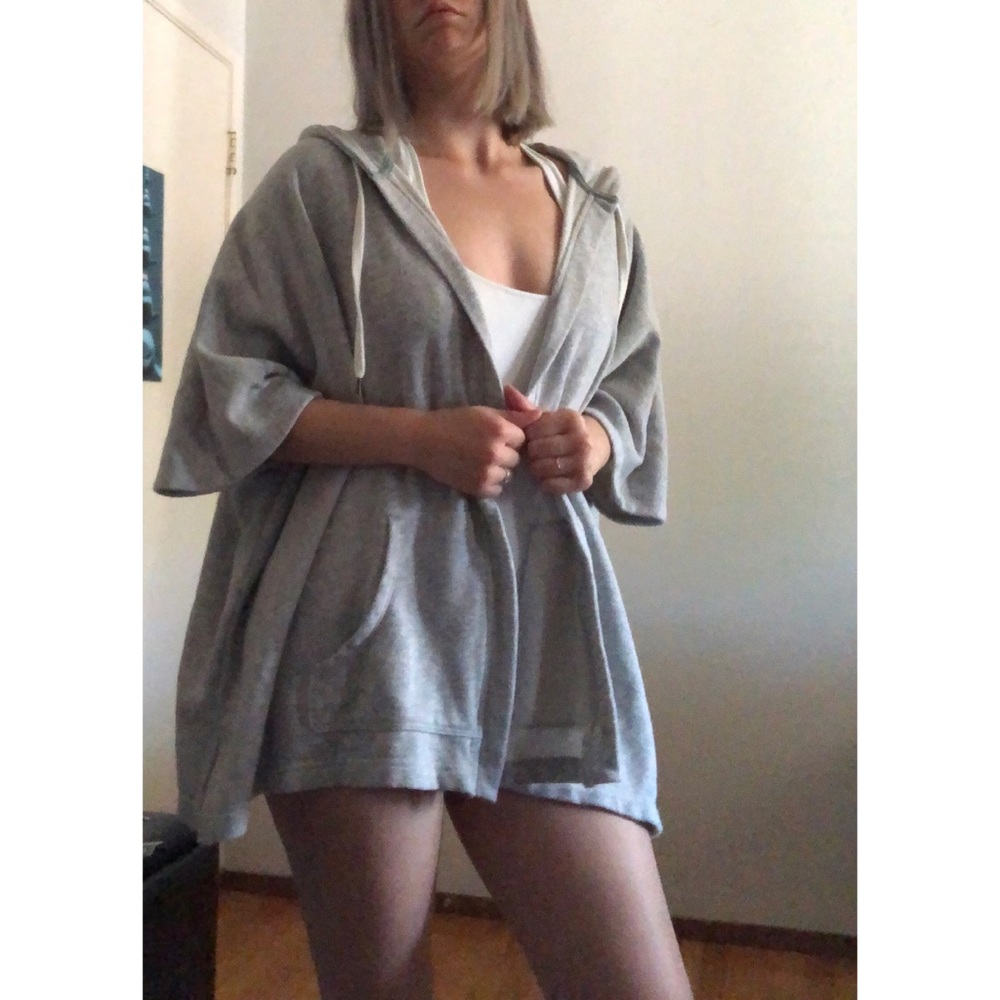 Oversized grey cover up